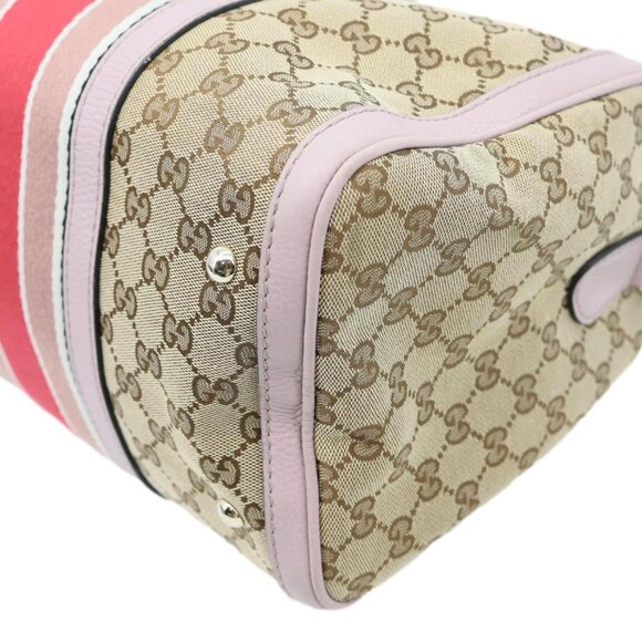 GUCCI Vintage Web Joy Medium GG Canvas Boston Bag Ebony 274205 - Picture 8 of 13